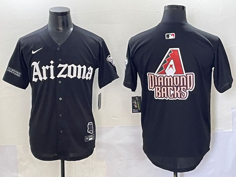 Men 2025 Arizona Diamondback Blank Black Five generations Joint Name Nike MLB Jersey style 6->arizona diamondback->MLB Jersey